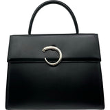 カルティエ Cartier パンテールハンドバッグ ブラック レザー レディース ハンドバッグ