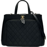 シャネル CHANEL アフィニティスモールショッピングバッグ A93750 2番台 ブラック ゴールド金具 キャビアスキン レディース トートバッグ