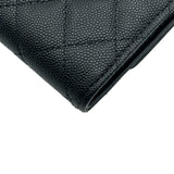 シャネル CHANEL CCフィリグリーウォレット A81940 ブラック ゴールド金具 キャビアスキン レディース 二つ折り財布