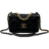 シャネル CHANEL CHANEL 19 AS1190 ブラック ゴールド/シルバー金具 ラムスキン レディース ショルダーバッグ