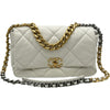 シャネル CHANEL CHANEL 19 ラージ AS1161 ホワイト ゴールド/シルバー金具 ラムスキン レディース ショルダーバッグ