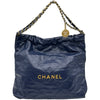 シャネル CHANEL CHANEL22 ミディアム AS3261 ネイビー/ゴールド金具 レディース