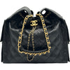 シャネル CHANEL CHANEL25 ミディアム ブラック ゴールド金具 キャビアスキン レディース ショルダーバッグ