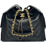 シャネル CHANEL CHANEL25 ミディアム ブラック ゴールド金具 キャビアスキン レディース ショルダーバッグ