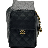 シャネル CHANEL CHANEL25 ミディアム ブラック ゴールド金具 キャビアスキン レディース ショルダーバッグ
