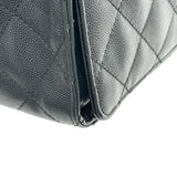 シャネル CHANEL CHANEL25 ミディアム ブラック ゴールド金具 キャビアスキン レディース ショルダーバッグ
