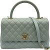 シャネル CHANEL ココハンドル29 A92991 ライトブルー ゴールド金具 キャビアスキン レディース ショルダーバッグ