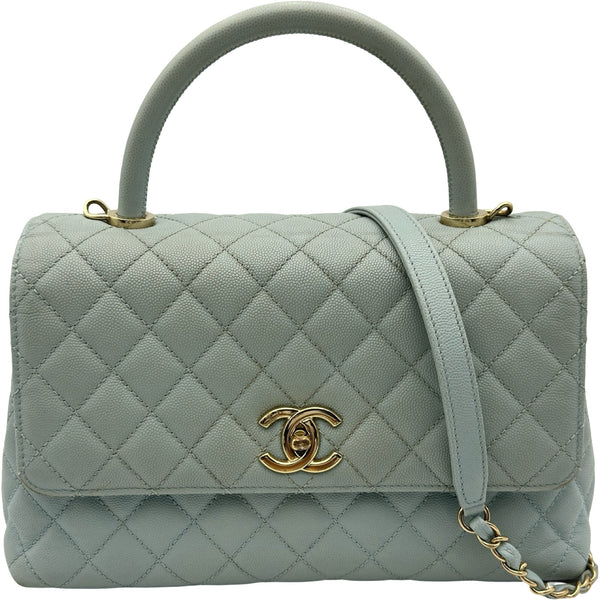 シャネル CHANEL ココハンドル29 A92991 ライトブルー ゴールド金具