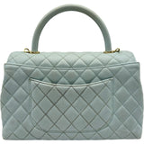 シャネル CHANEL ココハンドル29 A92991 ライトブルー ゴールド金具 キャビアスキン レディース ショルダーバッグ
