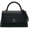 シャネル CHANEL ココハンドル29 A92991 21番台 ブラック シルバー金具 キャビア・リザードスキン レディース ショルダーバッグ