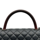 シャネル CHANEL ココハンドル29 A92991 21番台 ブラック シルバー金具 キャビア・リザードスキン レディース ショルダーバッグ