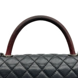 シャネル CHANEL ココハンドル29 A92991 21番台 ブラック シルバー金具 キャビア・リザードスキン レディース ショルダーバッグ