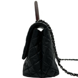 シャネル CHANEL ココハンドル29 A92991 21番台 ブラック シルバー金具 キャビア・リザードスキン レディース ショルダーバッグ