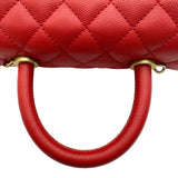 シャネル CHANEL ココハンドルXS A92990 27番台 レッド ゴールド金具 キャビアスキン レディース ショルダーバッグ