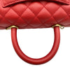 シャネル CHANEL ココハンドルXS A92990 27番台 レッド ゴールド金具 キャビアスキン レディース ショルダーバッグ