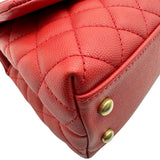 シャネル CHANEL ココハンドルXS A92990 27番台 レッド ゴールド金具 キャビアスキン レディース ショルダーバッグ
