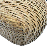 シャネル CHANEL ココマークカゴバッグ 5番台 ブラウン/ブルー ゴールド金具 ストロー/デニム レディース ショルダーバッグ