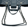 シャネル CHANEL ショッピングバッグ スモール A98664 24番台 ネイビー シルバー金具 キャビアスキン レディース ショルダーバッグ