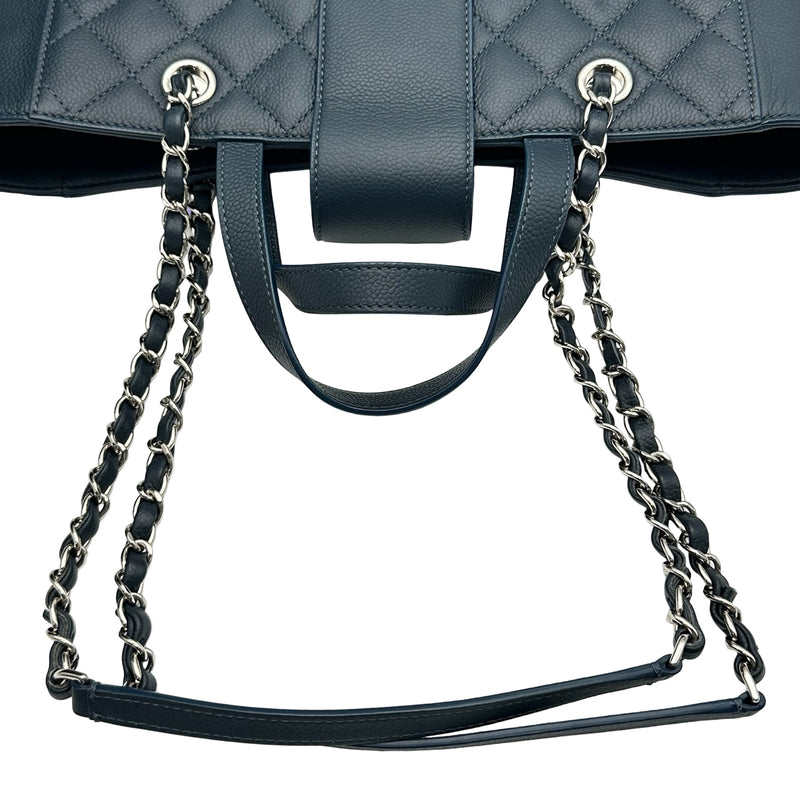 シャネル CHANEL ショッピングバッグ スモール A98664 24番台 ネイビー