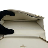 シャネル CHANEL チェーンウォレット AP0250 ホワイト/ブラック/ゴールド金具 ラムスキン レディース ウォレットチェーン