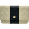 シャネル CHANEL チェーンウォレット AP0250 ホワイト/ブラック/ゴールド金具 ラムスキン レディース ウォレットチェーン