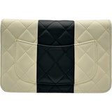 シャネル CHANEL チェーンウォレット AP0250 ホワイト/ブラック/ゴールド金具 ラムスキン レディース ウォレットチェーン