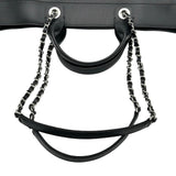 シャネル CHANEL ドーヴィルショッピングバッグ A57067 25番台 ブラック シルバー金具 キャビアスキン レディース トートバッグ