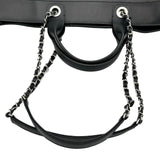 シャネル CHANEL ドーヴィルショッピングバッグ A57067 25番台 ブラック シルバー金具 キャビアスキン レディース トートバッグ