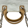 シャネル CHANEL ドーヴィル2WAYトート 25番台 アイボリー シルバー金具 キャンバス レディース トートバッグ