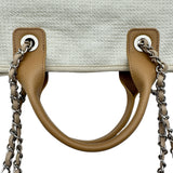 シャネル CHANEL ドーヴィル2WAYトート 25番台 アイボリー シルバー金具 キャンバス レディース トートバッグ