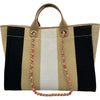 シャネル CHANEL ドーヴィルショッピング ラージ A93786 29番台 ベージュ/ブラック ゴールド金具 ラフィア レディース トートバッグ