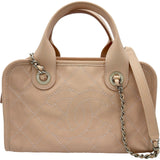シャネル CHANEL ドーヴィルボーリング A92757 20番台 ピンク シルバー金具 キャビアスキン レディース ハンドバッグ