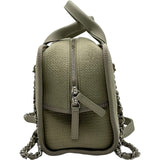 シャネル CHANEL ドーヴィル ボーリングバッグ A92749 グレージュ シルバー金具 キャンバス レディース ショルダーバッグ