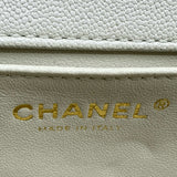 シャネル CHANEL ボーイシャネル20 A67085 ホワイト ゴールド金具 キャビアスキン レディース ショルダーバッグ