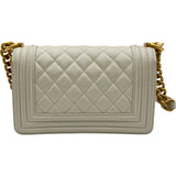 シャネル CHANEL ボーイシャネル20 A67085 ホワイト ゴールド金具 キャビアスキン レディース ショルダーバッグ