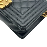 シャネル CHANEL ボーイシャネル20 A67085 ブラック ゴールド金具 キャビアスキン レディース ショルダーバッグ