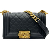 シャネル CHANEL ボーイシャネル20 A67085 24番台 ブラック ゴールド金具 キャビアスキン レディース ショルダーバッグ