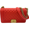 シャネル CHANEL ボーイシャネル25 A67086 23番台 レッド ゴールド金具 ラムスキン レディース ショルダーバッグ