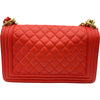 シャネル CHANEL ボーイシャネル25 A67086 23番台 レッド ゴールド金具 ラムスキン レディース ショルダーバッグ