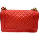 シャネル CHANEL ボーイシャネル25 A67086 23番台 レッド ゴールド金具 ラムスキン レディース ショルダーバッグ