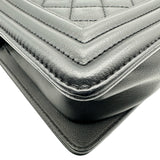 シャネル CHANEL ボーイシャネル25 A67086 24番台 ブラック ゴールド金具 キャビアスキン レディース ショルダーバッグ