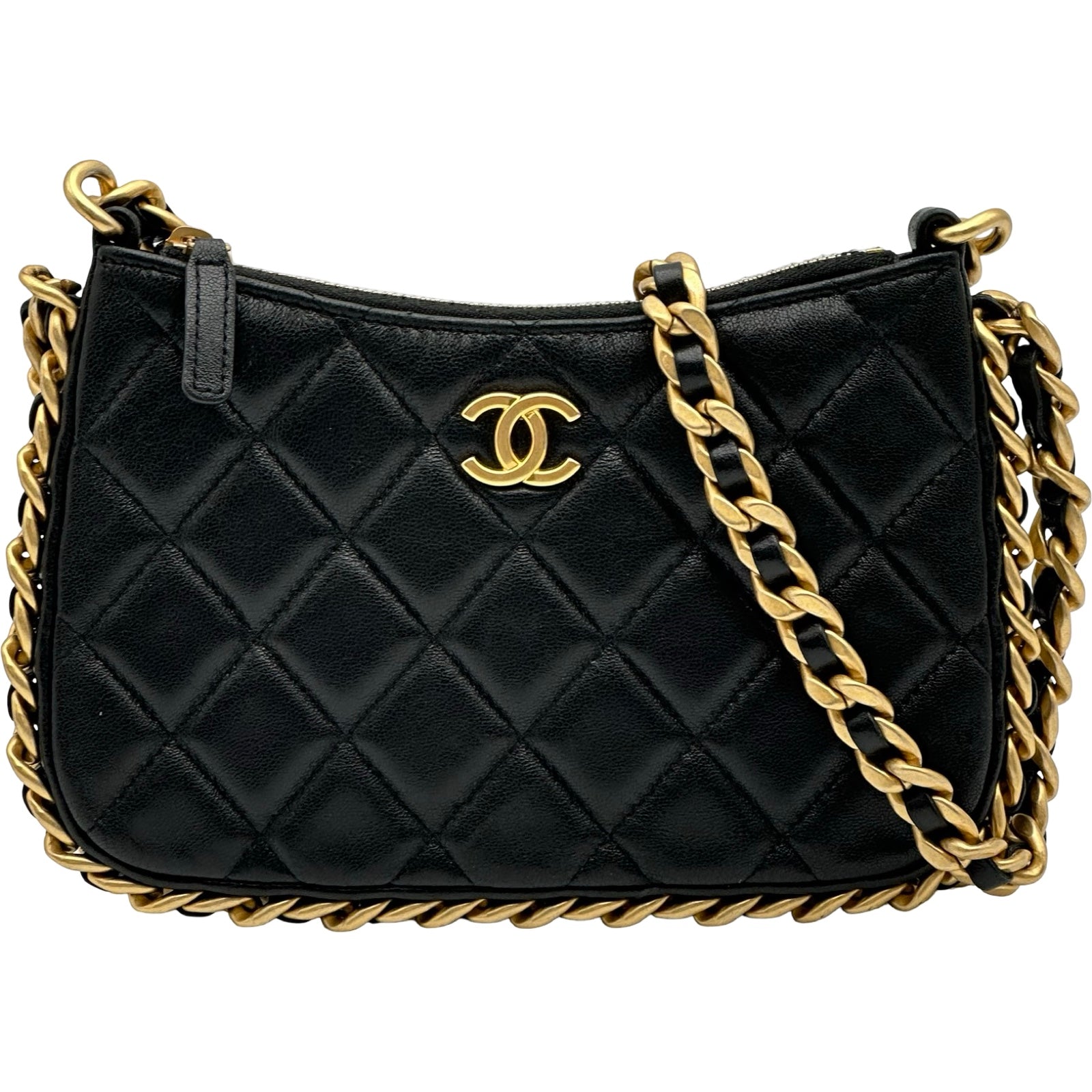 シャネル CHANEL マトラッセ 2WAYバッグ AP3487 ブラック ゴールド金具