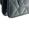 シャネル CHANEL マトラッセチェーンウォレット A33814 22番台 ブラック シルバー金具 キャビアスキン レディース ショルダーバッグ