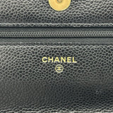 シャネル CHANEL マトラッセチェーンウォレット AP2050 ブラック ゴールド金具 キャビアスキン レディース ショルダーバッグ