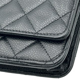 シャネル CHANEL マトラッセチェーンウォレット AP2050 ブラック ゴールド金具 キャビアスキン レディース ショルダーバッグ