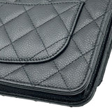 シャネル CHANEL マトラッセチェーンウォレット AP2050 ブラック ゴールド金具 キャビアスキン レディース ショルダーバッグ