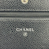 シャネル CHANEL マトラッセチェーンウォレット A33814 19番台 ブラック シルバー金具 キャビアスキン レディース ショルダーバッグ