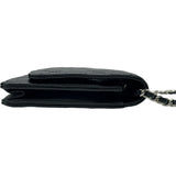 シャネル CHANEL マトラッセチェーンウォレット A33814 19番台 ブラック シルバー金具 キャビアスキン レディース ショルダーバッグ
