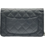 シャネル CHANEL マトラッセチェーンウォレット A33814 19番台 ブラック シルバー金具 キャビアスキン レディース ショルダーバッグ