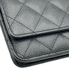 シャネル CHANEL マトラッセチェーンウォレット A33814 19番台 ブラック シルバー金具 キャビアスキン レディース ショルダーバッグ